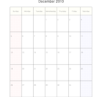 12월 December 2010달력 12월 December 2010달력